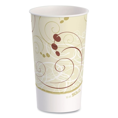Dart Double Sided Poly (DSP) Paper Cold Cups, 16 oz, Beige/White/Red, PK1000 RP16P-J8000